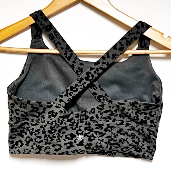 NWOT ATHLETA Warrior Longline Sports Bra Cheetah Print Sz M Host Pick - Picture 4 of 7